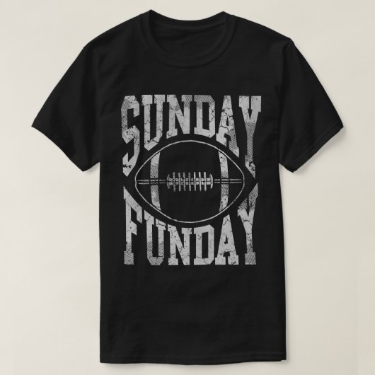 Zondag Funday Retro Fade T-shirt (Design voorkant)
