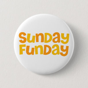 Zondag Funday. Ronde Button 5,7 Cm