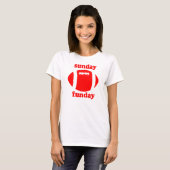 Zondag Funday - rood T-shirt (Voorkant volledig)