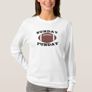 Zondag Funday Voetbalshirt - Dames Lange Mouwen  T-shirt