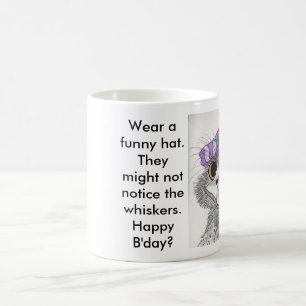 Zondag-ga-aan-vergaderend pet koffiemok