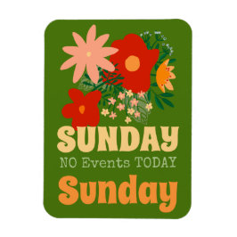 ZONDAG Geen Evenementen Vandaag Magnet boho kleurr Magneet