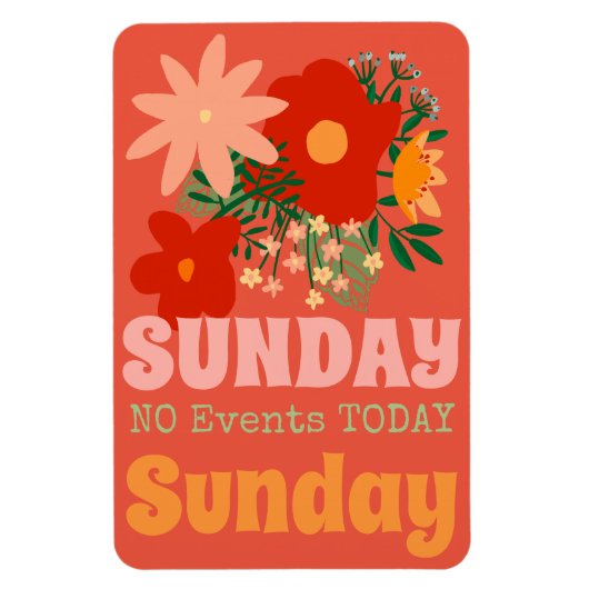 ZONDAG Geen Evenementen Vandaag Magnet boho kleurr Magneet (Verticaal)