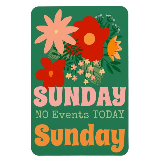 ZONDAG Geen Evenementen Vandaag Magnet boho kleurr Magneet (Verticaal)