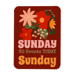 ZONDAG Geen Evenementen Vandaag Magnet boho kleurr Magneet