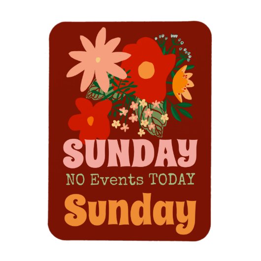 ZONDAG Geen Evenementen Vandaag Magnet boho kleurr Magneet (Verticaal)