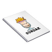 Zondag Grappige Zondag Ijs Pun Notitieboek (Rechterzijde)