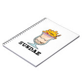 Zondag Grappige Zondag Ijs Pun Notitieboek (Linkerzijde)