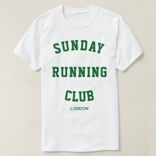 Zondag Hardloopclub Matching Group T-shirt (Design voorkant)