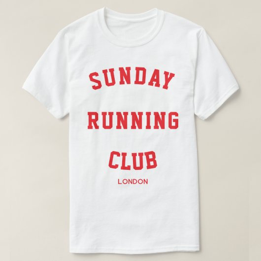 Zondag Hardloopclub Matching Group T-shirt (Design voorkant)