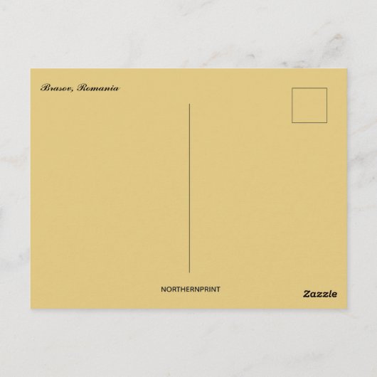 Zondag in Brasov Roemenië Briefkaart (Achterkant)