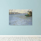 Zondag in de atmosfeer van de Elbe Canvas Afdruk (Insitu (Houten vloer))