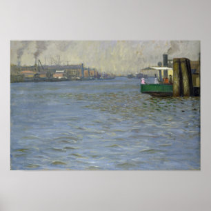 Zondag in de atmosfeer van de Elbe Poster