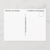 Zondag in de stad Mackinaw Briefkaart (Achterkant)