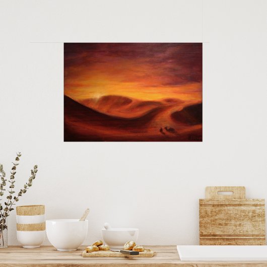 Zondag in de woestijn van de Sahara Poster (Keuken)