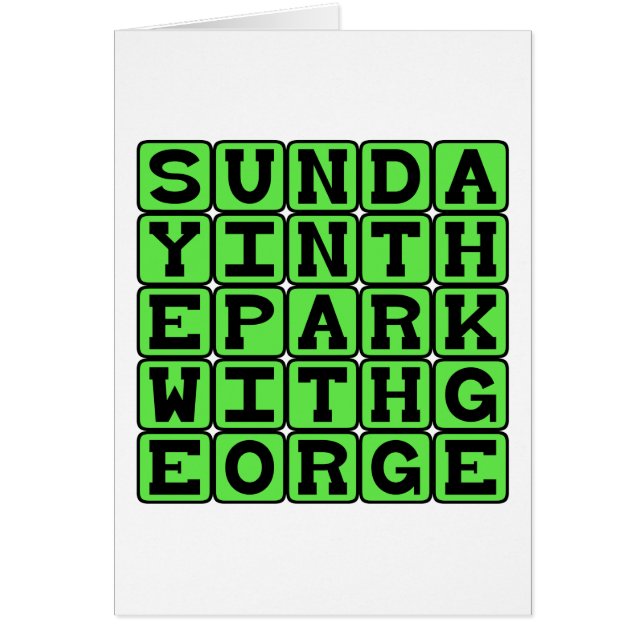 Zondag in het park met George (Voorkant)