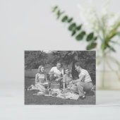 Zondag in het park met vrienden briefkaart (Staand voorkant)