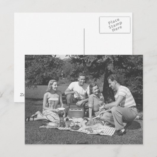 Zondag in het park met vrienden briefkaart (Voorkant / Achterkant)