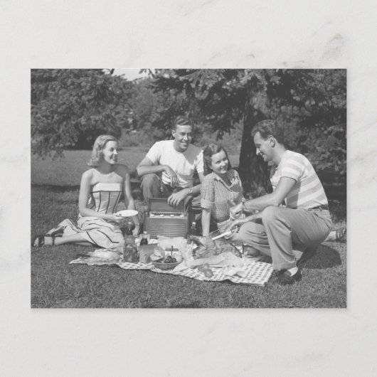 Zondag in het park met vrienden briefkaart (Voorkant)