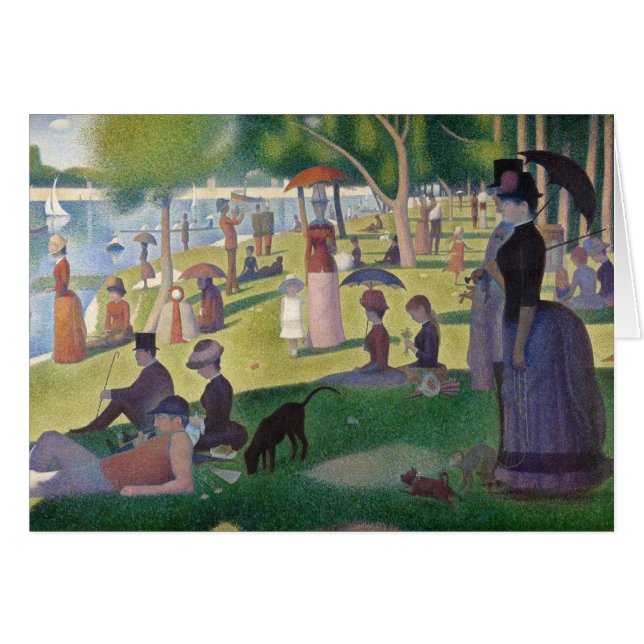 Zondag in La Grande Jatte Seurat Painting (Voorkant Horizontaal)