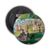 Zondag in La Grande Jatte Seurat Painting Button Flesopener (Voorkant)
