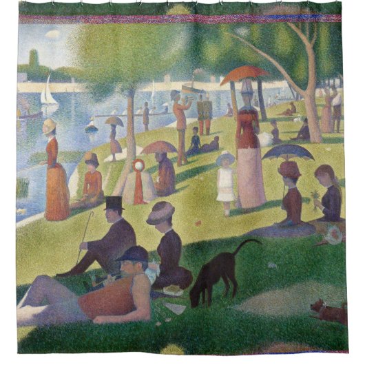 Zondag in La Grande Jatte Seurat Painting Douchegordijn (Voorkant)