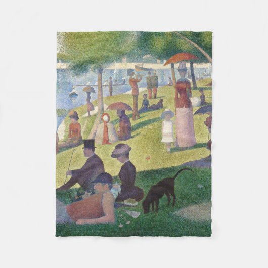 Zondag in La Grande Jatte Seurat Painting Fleece Deken (Voorkant)