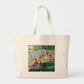 Zondag in La Grande Jatte Seurat Painting Grote Tote Bag (Voorkant)