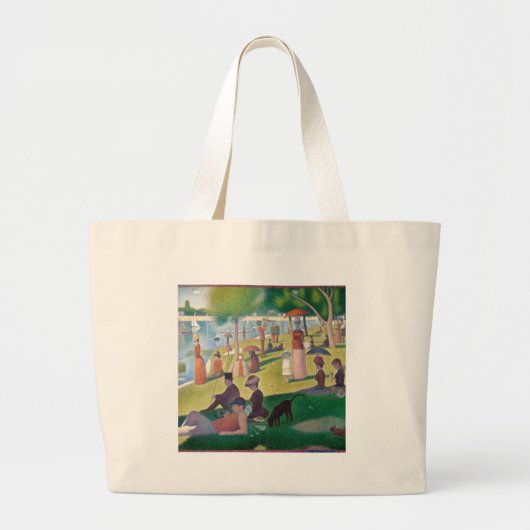 Zondag in La Grande Jatte Seurat Painting Grote Tote Bag (Voorkant)