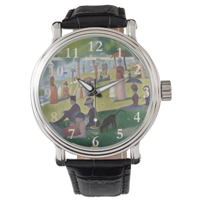 Zondag in La Grande Jatte Seurat Painting Horloge (Voorkant)