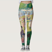 Zondag in La Grande Jatte Seurat Painting Leggings (Voorkant)