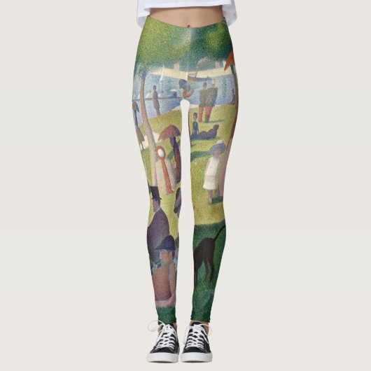 Zondag in La Grande Jatte Seurat Painting Leggings (Voorkant)