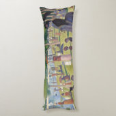 Zondag in La Grande Jatte Seurat Painting Lichaamskussen (Achterkant (Verticaal))