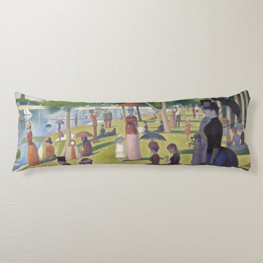 Zondag in La Grande Jatte Seurat Painting Lichaamskussen (Voorkant)