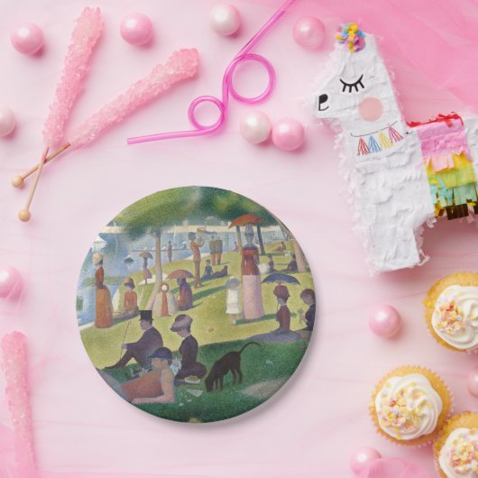 Zondag in La Grande Jatte Seurat Painting Papieren Bordje (Feest)