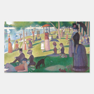 Zondag in La Grande Jatte Seurat Painting Rechthoekige Sticker