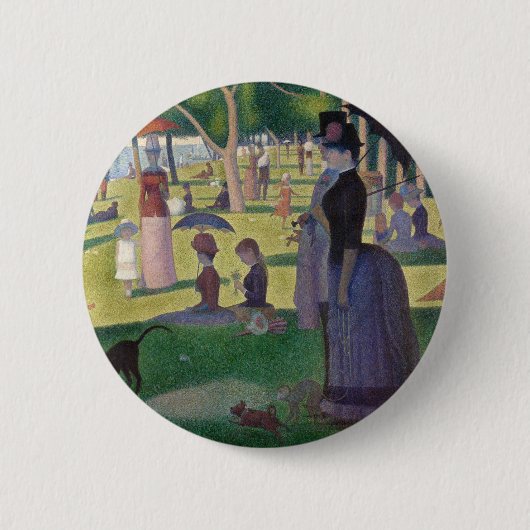 Zondag in La Grande Jatte Seurat Painting Ronde Button 5,7 Cm (Voorkant)