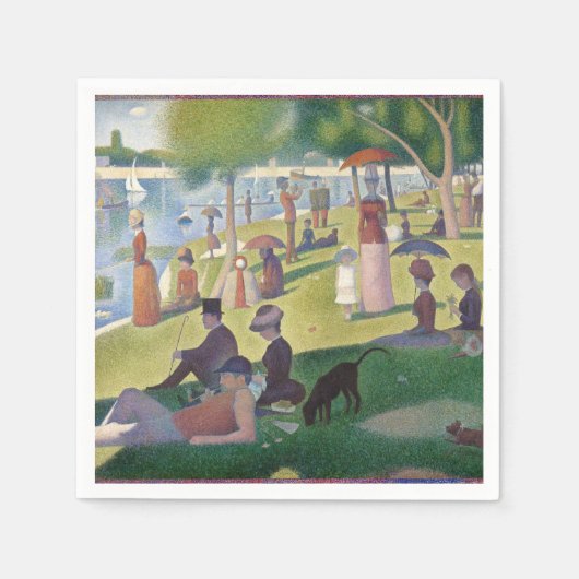 Zondag in La Grande Jatte Seurat Painting Servet (Voorkant)