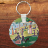 Zondag in La Grande Jatte Seurat Painting Sleutelhanger (Voorkant)
