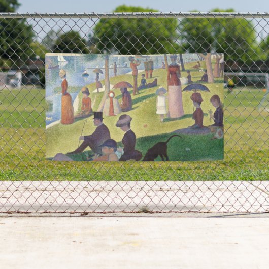 Zondag in La Grande Jatte Seurat Painting Spandoek (Insitu)