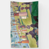 Zondag in La Grande Jatte Seurat Painting Spandoek (Verticaal)