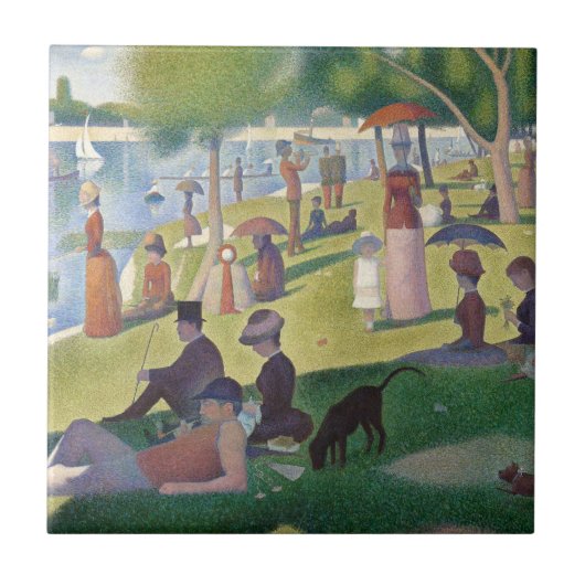 Zondag in La Grande Jatte Seurat Painting Tegeltje (Voorkant)