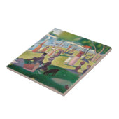 Zondag in La Grande Jatte Seurat Painting Tegeltje (Zijkant)