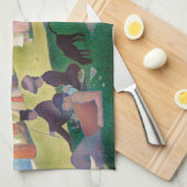 Zondag in La Grande Jatte Seurat Painting Theedoek (Quarter Fold)