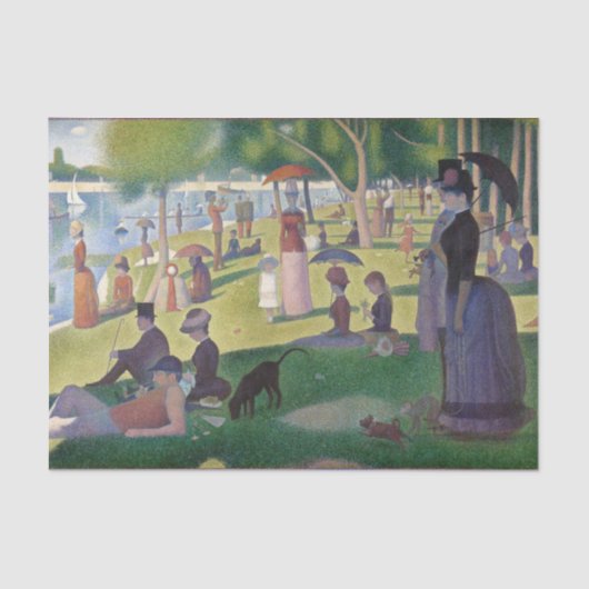 Zondag in La Grande Jatte Seurat Painting Tissuepapier (Voorkant)