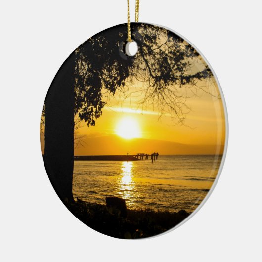 Zondag in Lahaina Keramisch Ornament (Links)