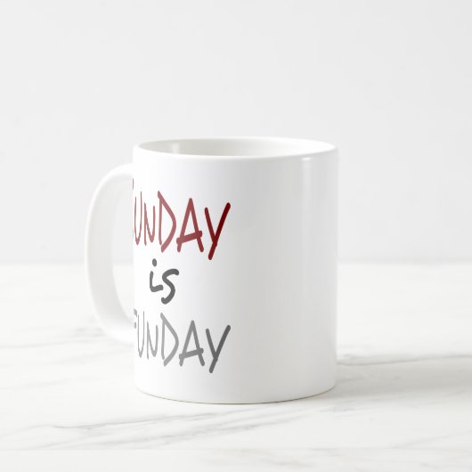 Zondag is FunDay Mok (Voorkant links)