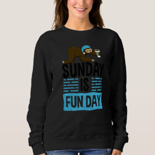 Zondag Is Funday Slaperig Hoofd Luie Luiaard Liev Trui