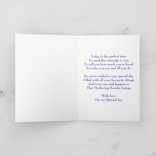 Zondag Kaart (Binnen)