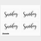 Zondag - Kalligrafie / Lettering Sticker (Vel)